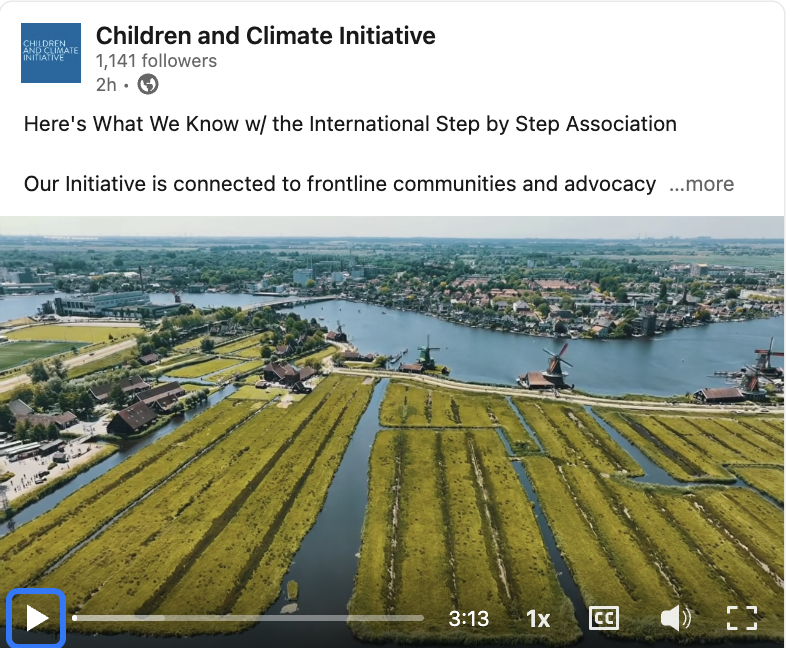 Children and Climate Initiative video